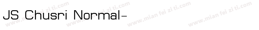 JS Chusri Normal字体转换